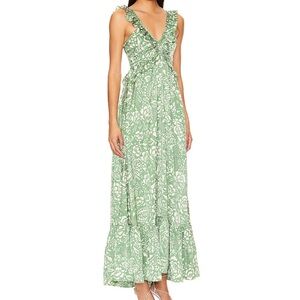 HEARTLOOM - green maxi dress - never worn - size small